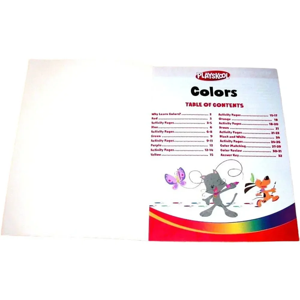 Playskool Workbook 2015 LEARN COLORS PreK Basic Skills Homeschool Daycare